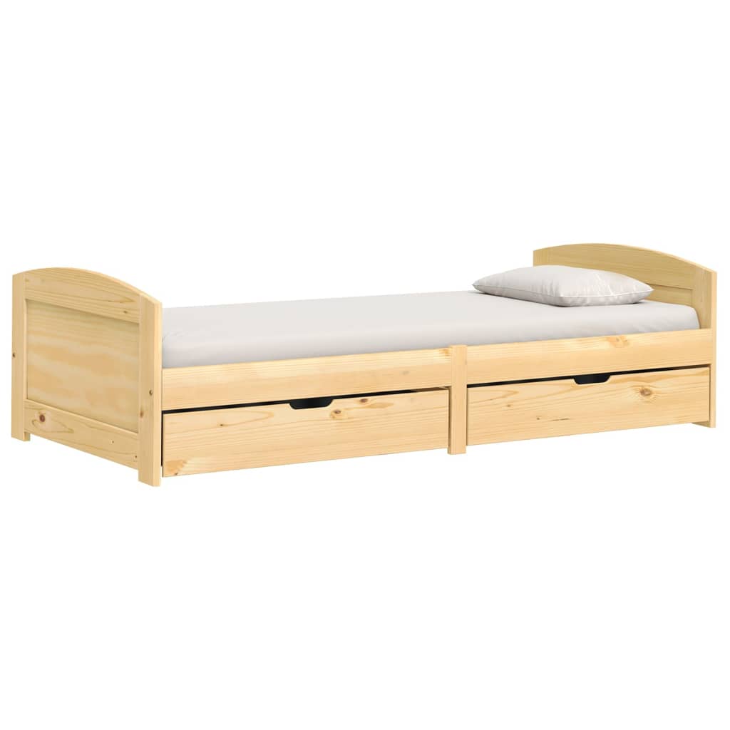 Dagbädd med 2 lådor IRUN 90x200 cm massiv furu