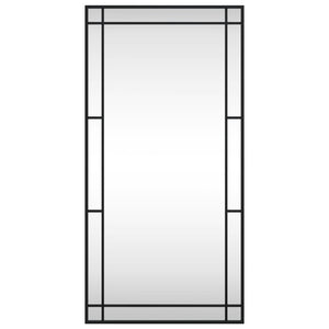 Väggspegel svart 50x100 cm rektangulär järn