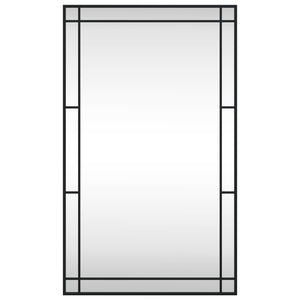 Väggspegel svart 60x100 cm rektangulär järn