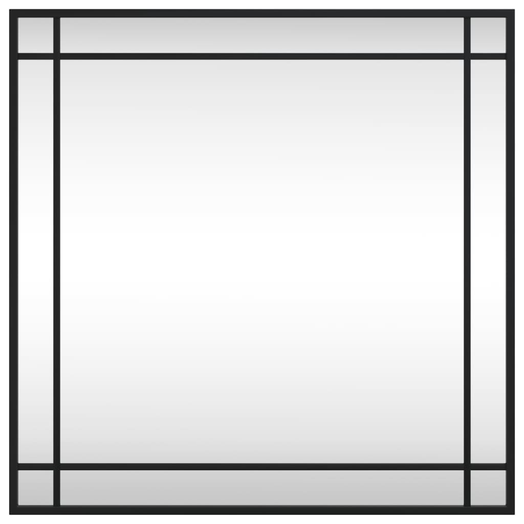 Väggspegel svart 60x60 cm fyrkantig järn