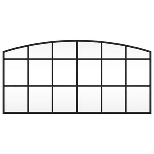 Väggspegel svart 80x40 cm bågformad järn