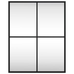 Väggspegel svart 40x50 cm rektangulär järn