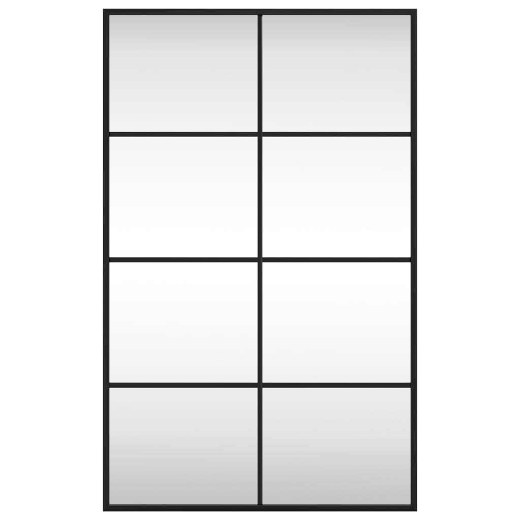 Väggspegel svart 50x80 cm rektangulär järn