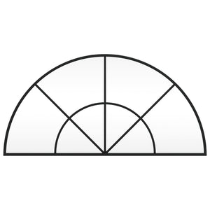 Väggspegel svart 80x40 cm bågformad järn