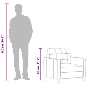 Fåtölj svart 60 cm tyg