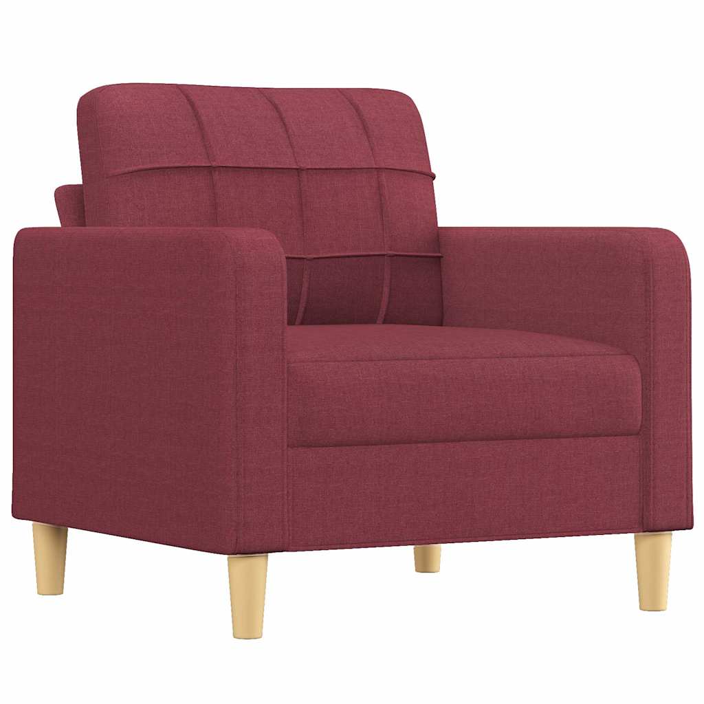 Fåtölj vinröd 60 cm tyg