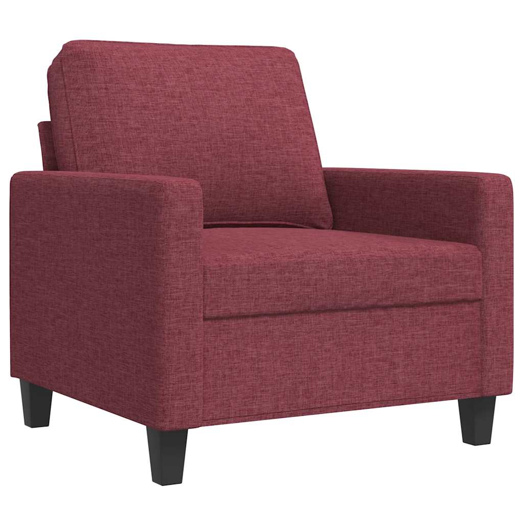 Fåtölj vinröd 60 cm tyg