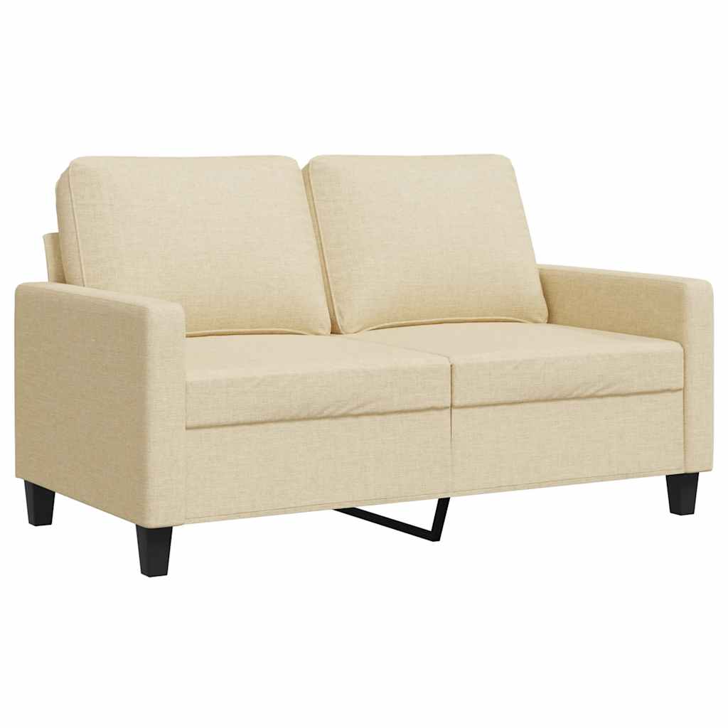 2-sitssoffa gräddvit 120 cm tyg