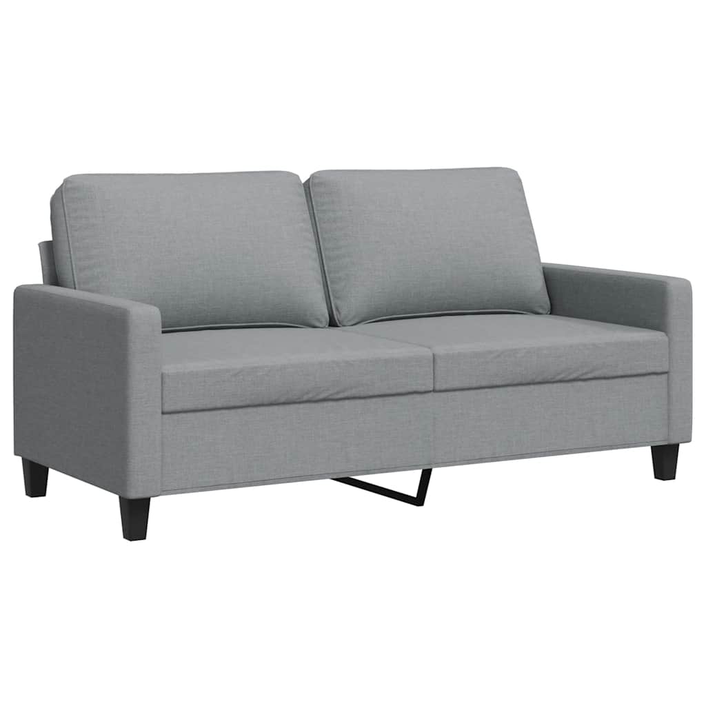 2-sitssoffa ljusgrå 140 cm tyg