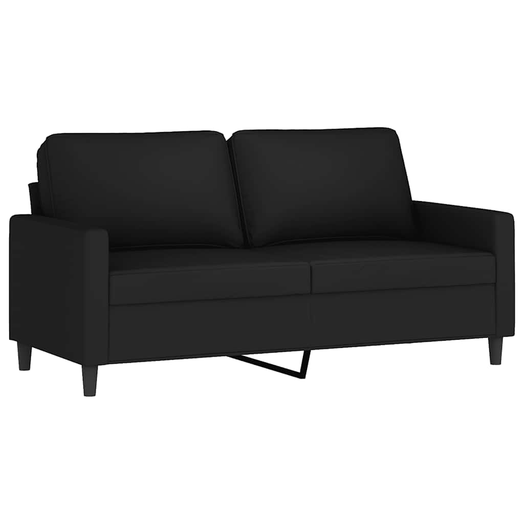 Soffa 2-sits svart 140 cm sammet