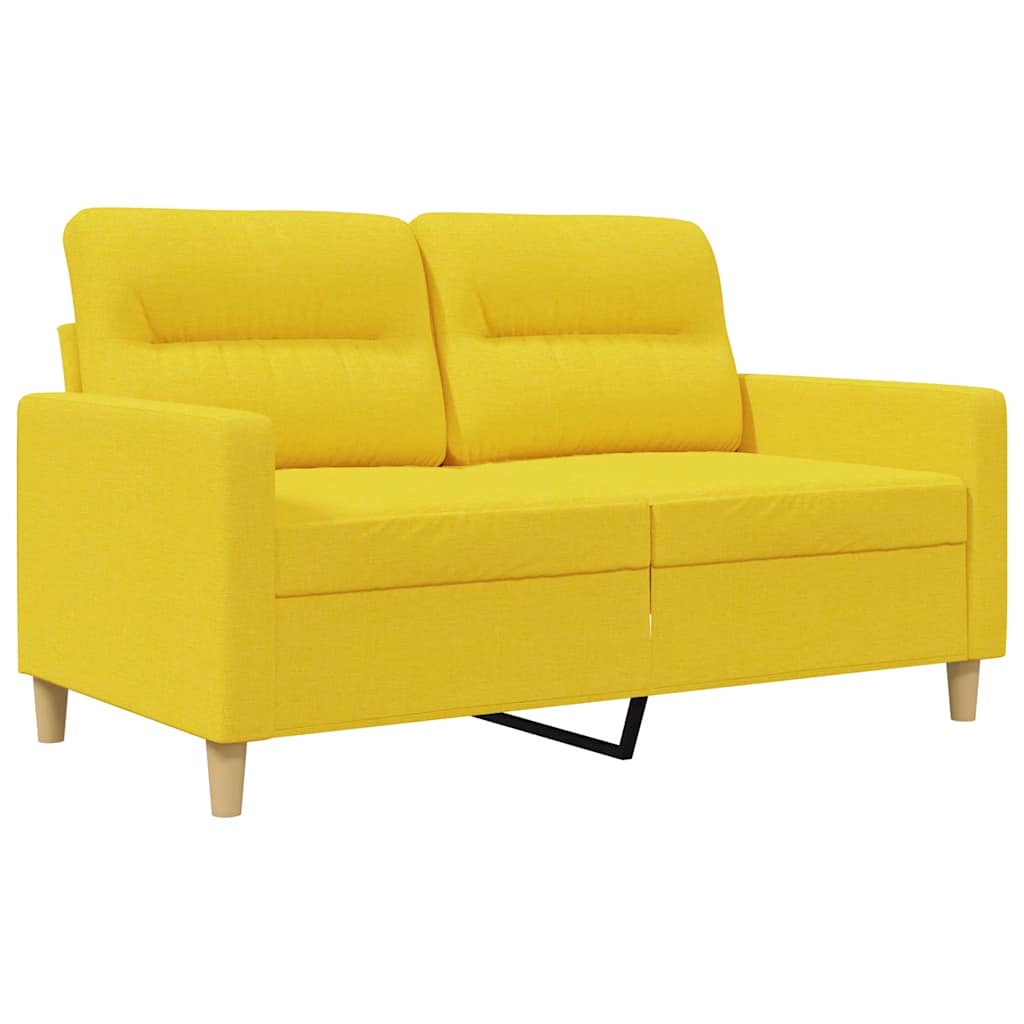 2-sitssoffa ljusggul 120 cm tyg