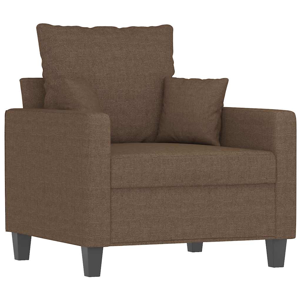 Fåtölj brun 60 cm tyg