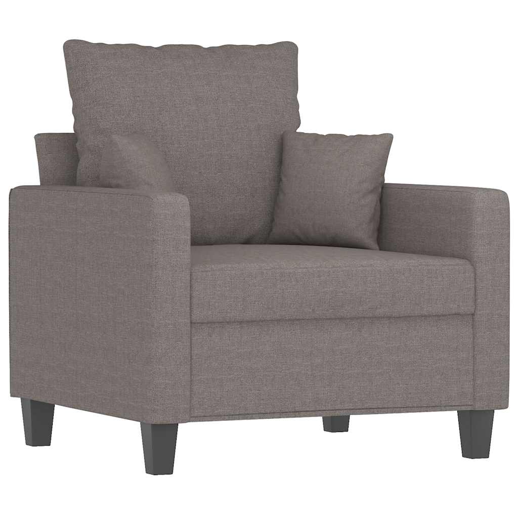 Fåtölj taupe 60 cm tyg