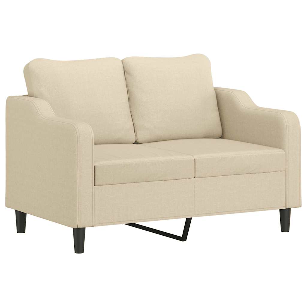 2-sitssoffa gräddvit 120 cm tyg