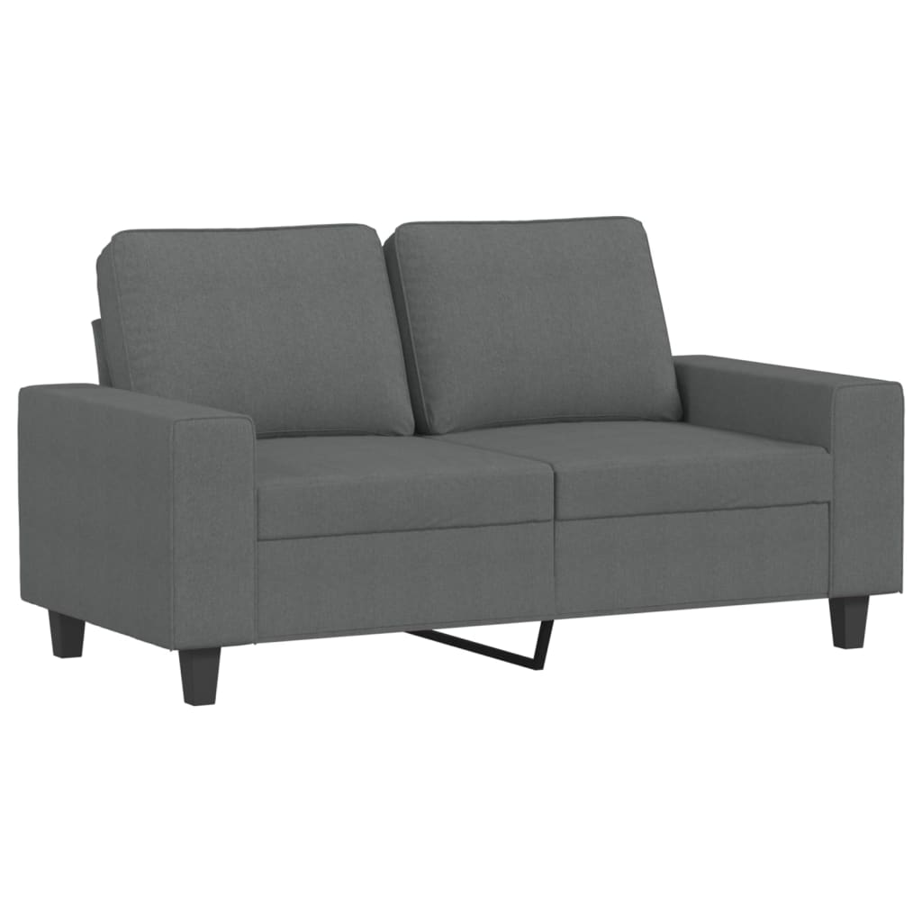 Soffa 2-sits mörkgrå 120 cm tyg