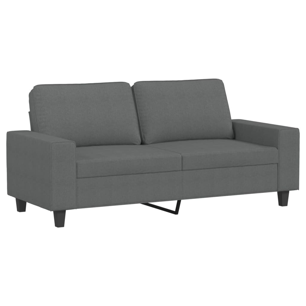 Soffa 2-sits mörkgrå 140 cm tyg