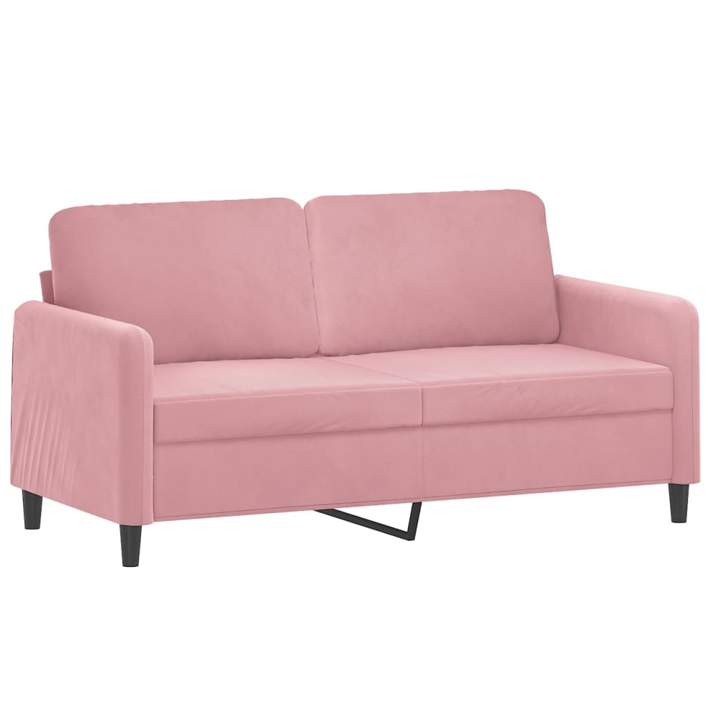 Soffa 2-sits rosa 140 cm sammet