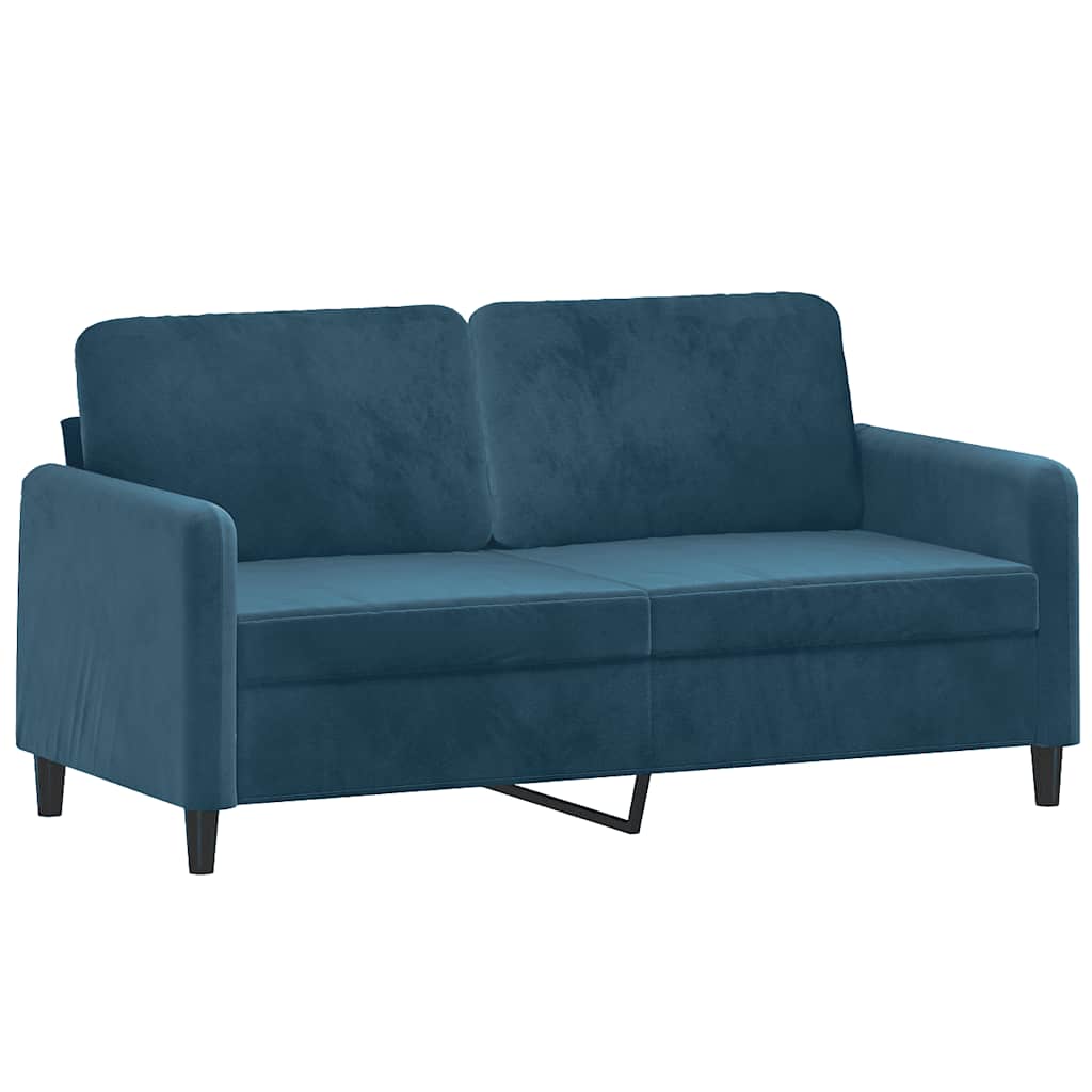 2-sitssoffa blå 140 cm sammet