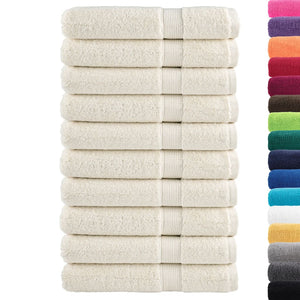 Premium handdukar SOLUND 10 st gräddvit 100x200 cm 600 gsm