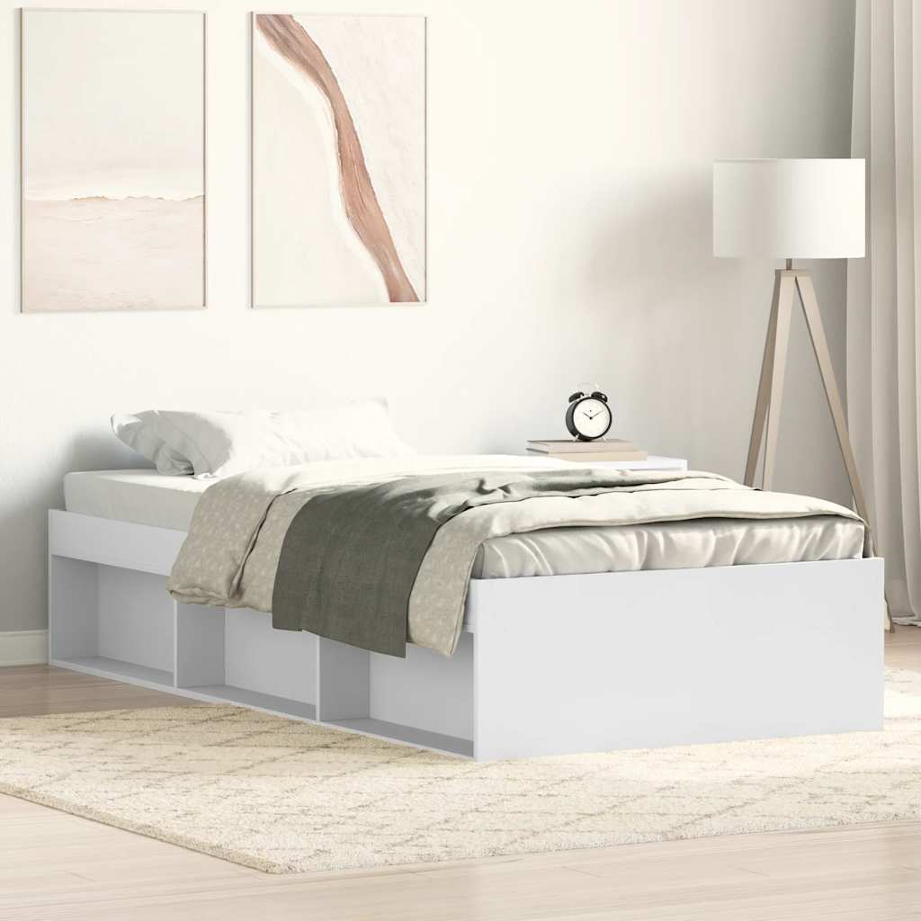 Sängram 75x190 cm vit