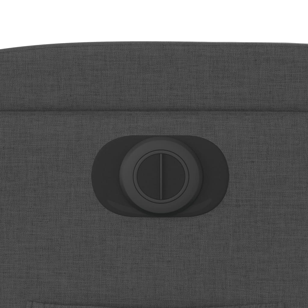 Elektrisk reclinerfåtölj svart tyg