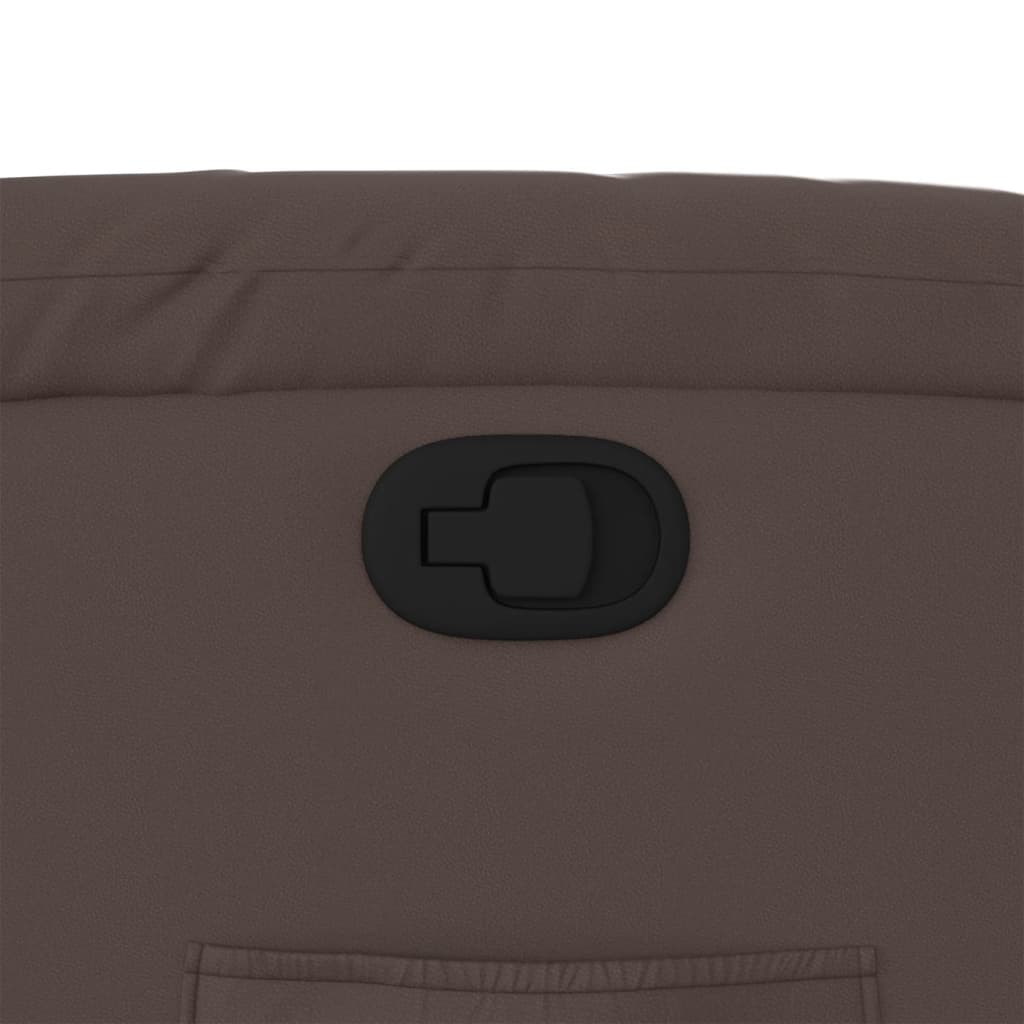 Reclinerfåtölj med uppresningshjälp brun konstläder