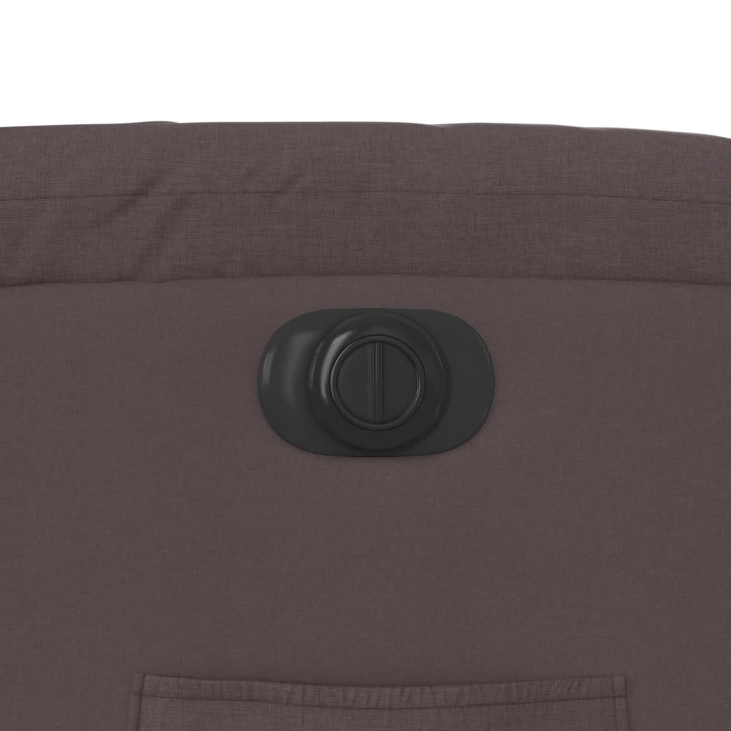 Elektrisk reclinerfåtölj mörkbrun tyg