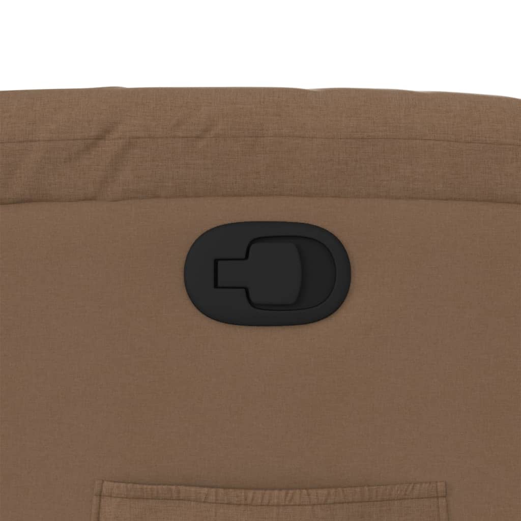 Reclinerfåtölj med uppresningshjälp brun tyg