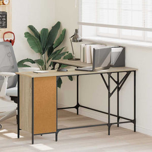 Skrivbord sonoma-ek 141x141x75 cm konstruerat trä