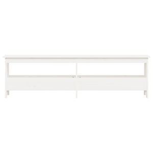 Skobänk vit 160x28x45 cm massiv furu