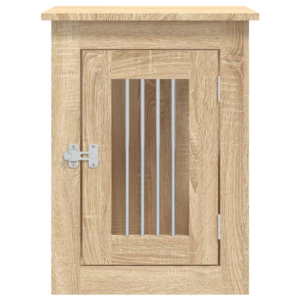 Hundbur/sidobord sonoma-ek 45x62x59 cm konstruerat trä