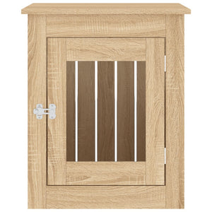 Hundbur/sidobord sonoma-ek 55x75x65 cm konstruerat trä