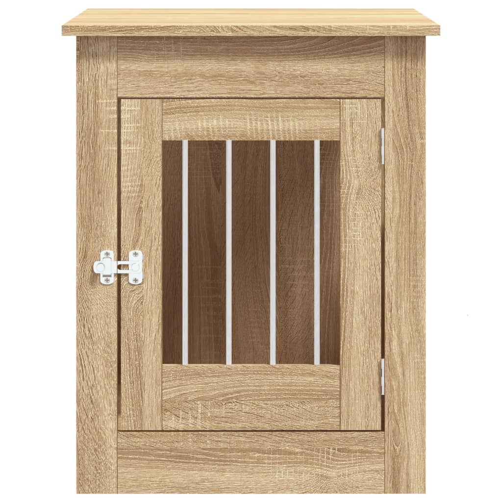 Hundbur/sidobord sonoma-ek 55x80x68 cm konstruerat trä