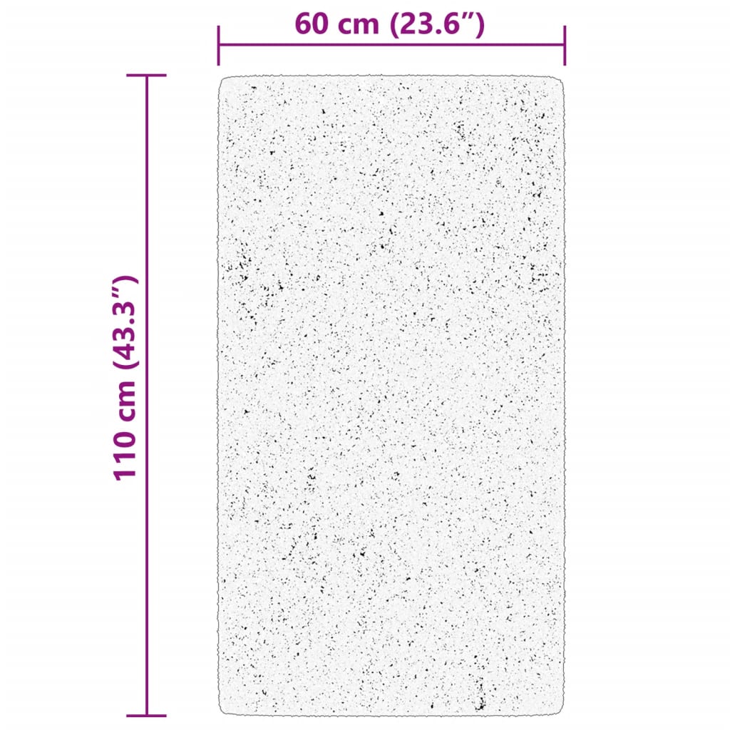 Mjuk matta HUARTE med kort lugg tvättbar beige 60x110 cm