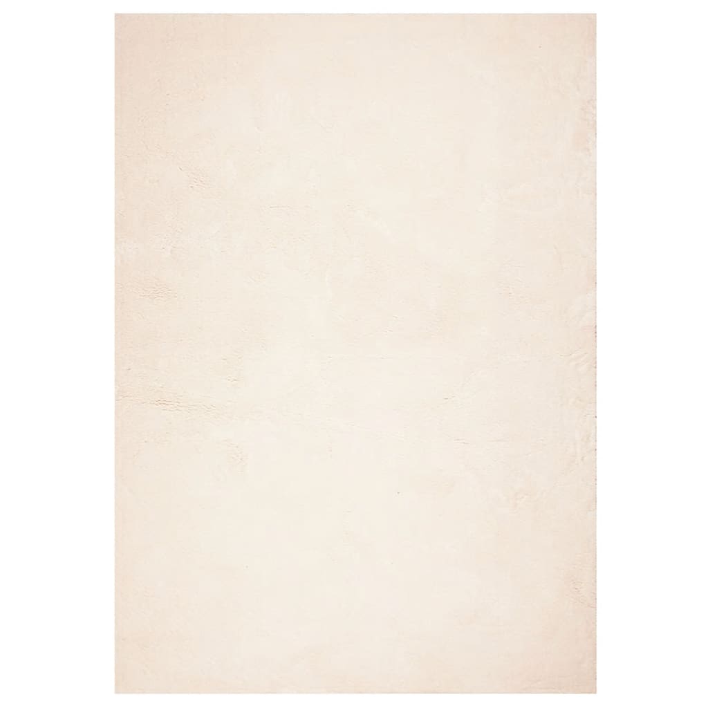 Mjuk matta HUARTE med kort lugg tvättbar beige 120x170 cm