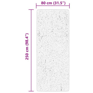 Mjuk matta HUARTE med kort lugg tvättbar blå 80x250 cm
