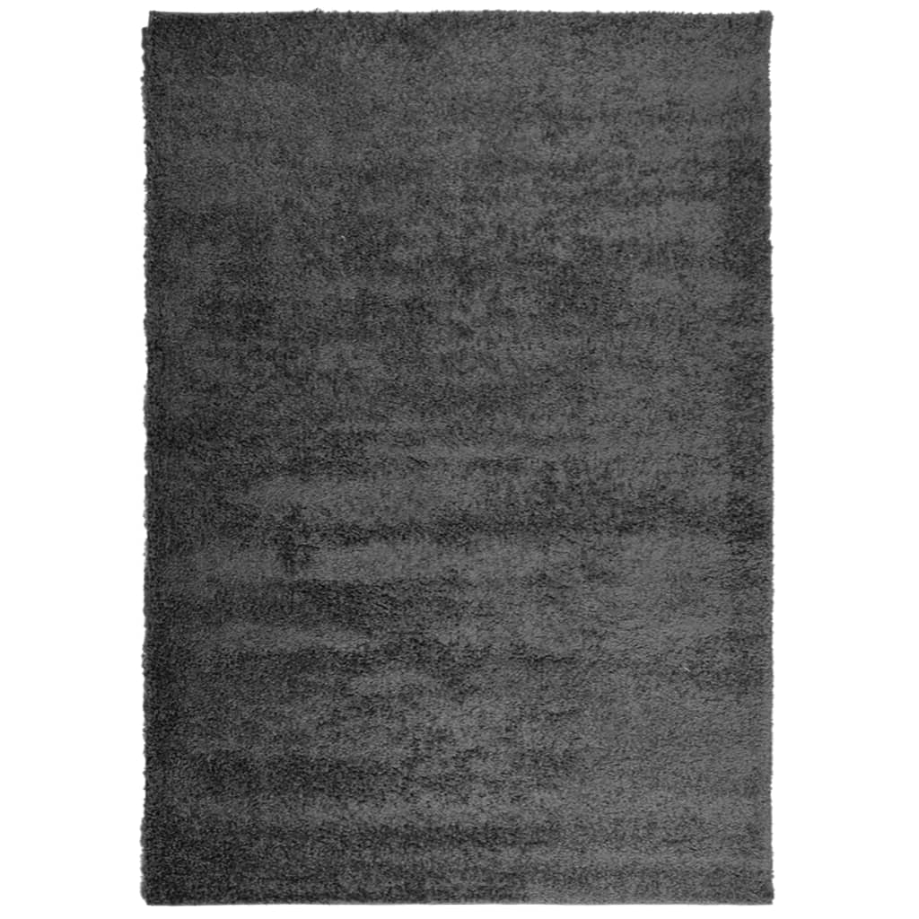 Ryamatta PAMPLONA lång lugg modern antracit 120x170 cm