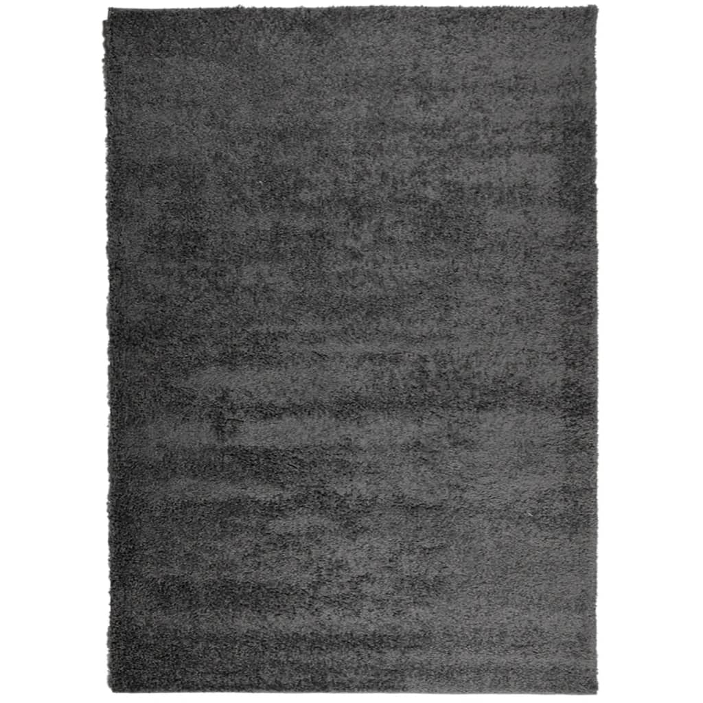 Ryamatta PAMPLONA lång lugg modern antracit 200x280 cm