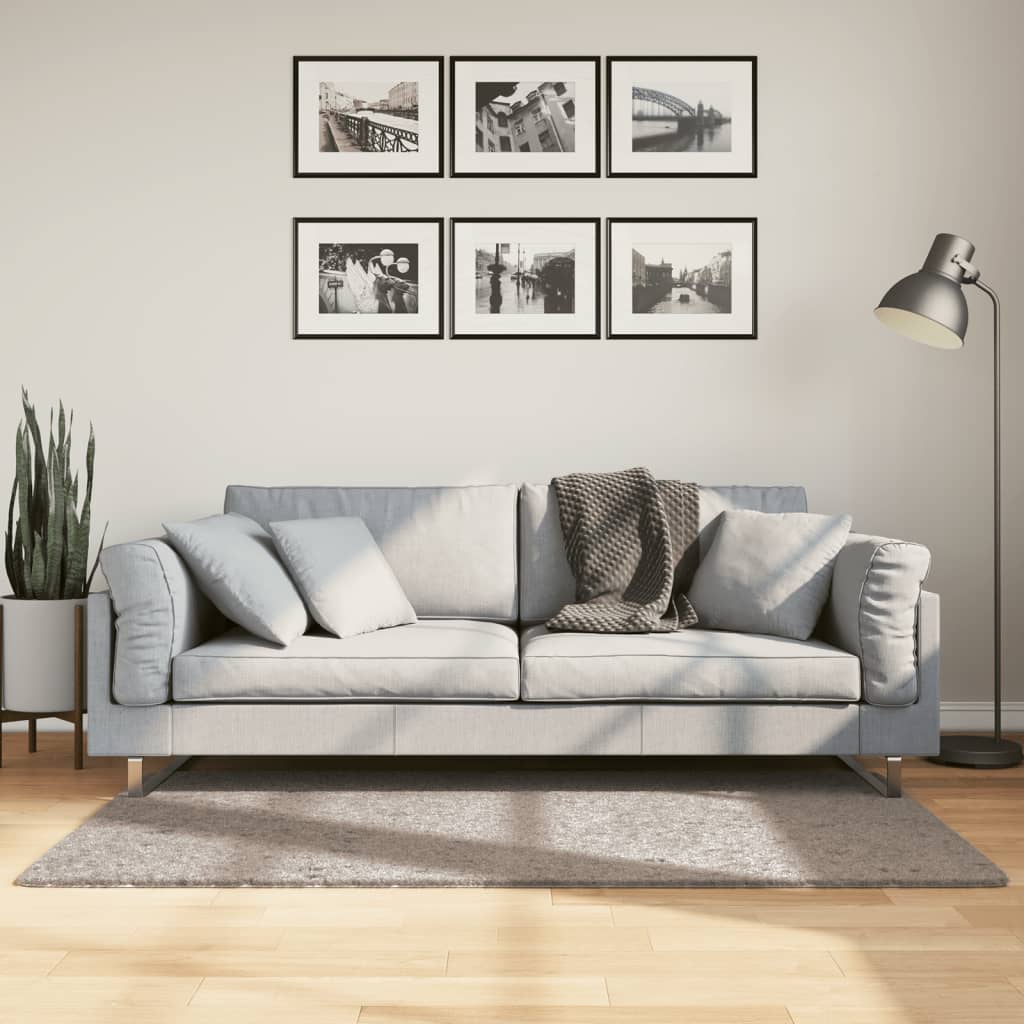 Ryamatta PAMPLONA lång lugg modern beige 80x150 cm