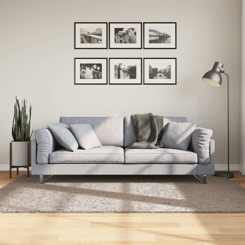 Ryamatta PAMPLONA lång lugg modern beige 140x200 cm