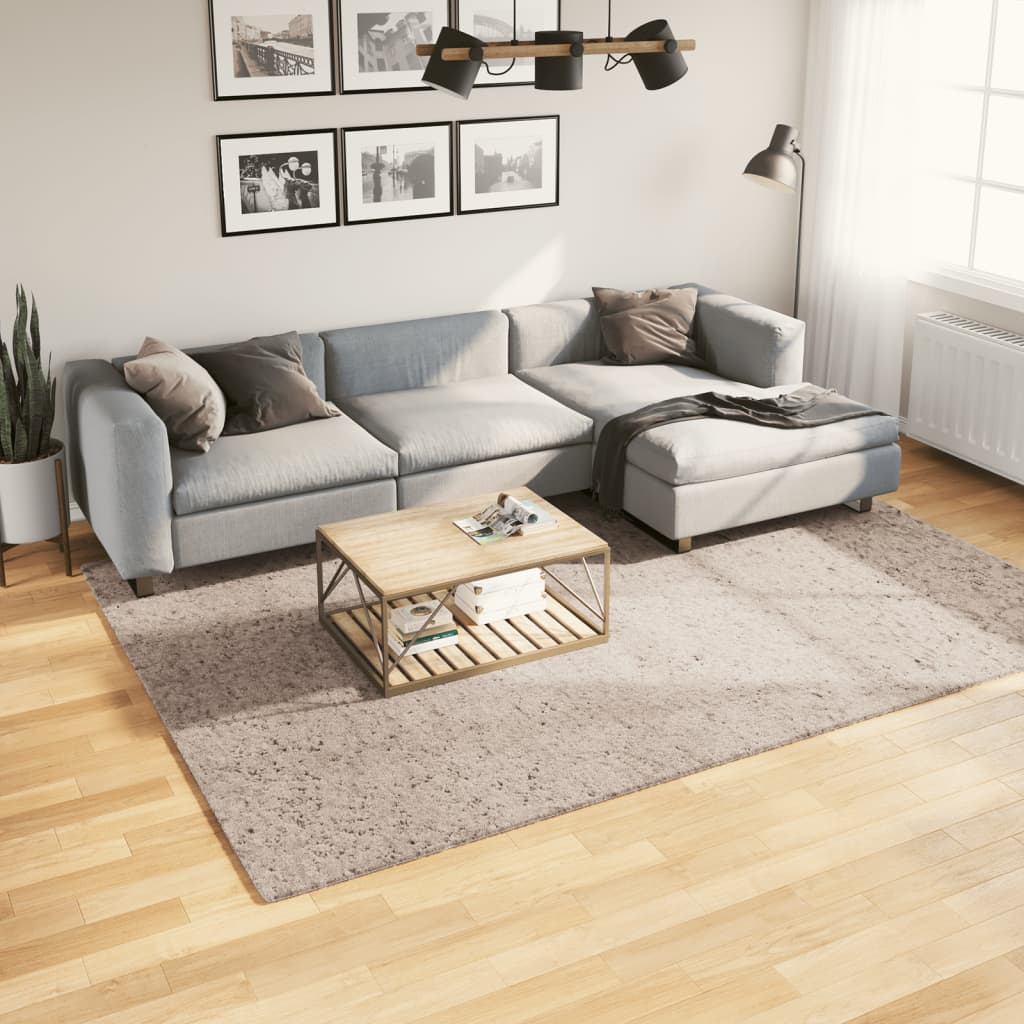 Ryamatta PAMPLONA lång lugg modern beige 200x280 cm