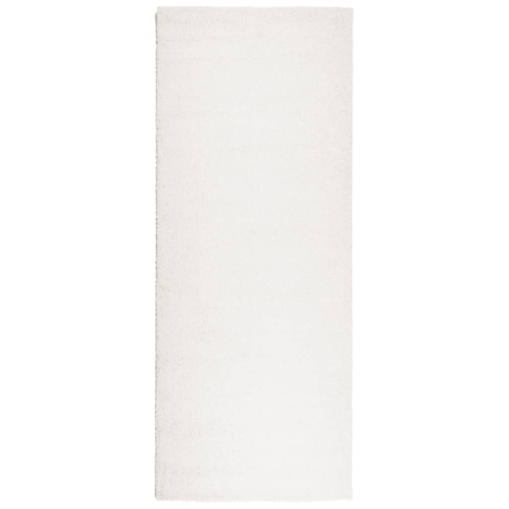 Ryamatta PAMPLONA lång lugg modern gräddvit 80x200 cm