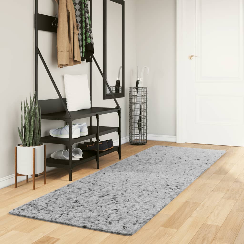 Ryamatta PAMPLONA lång lugg modern grå 80x250 cm