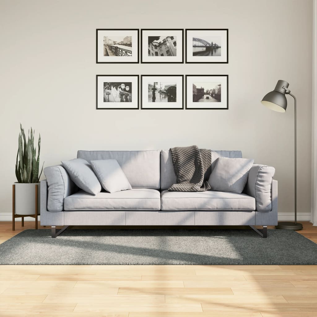 Ryamatta PAMPLONA lång lugg modern grön 100x200 cm