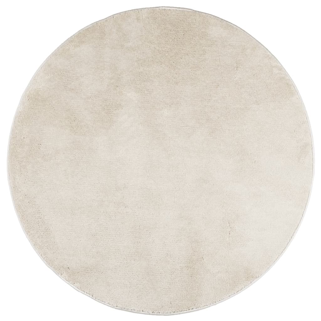 Matta OVIEDO kort lugg beige Ø 80 cm