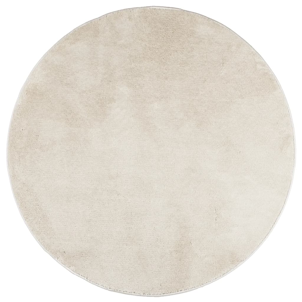 Matta OVIEDO kort lugg beige Ø 100 cm