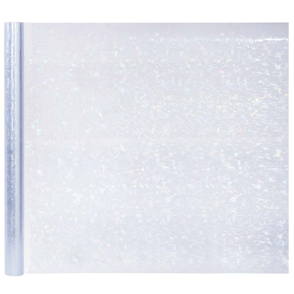 Fönsterfilmer 5 st frostat 3D regnbågsmönster PVC