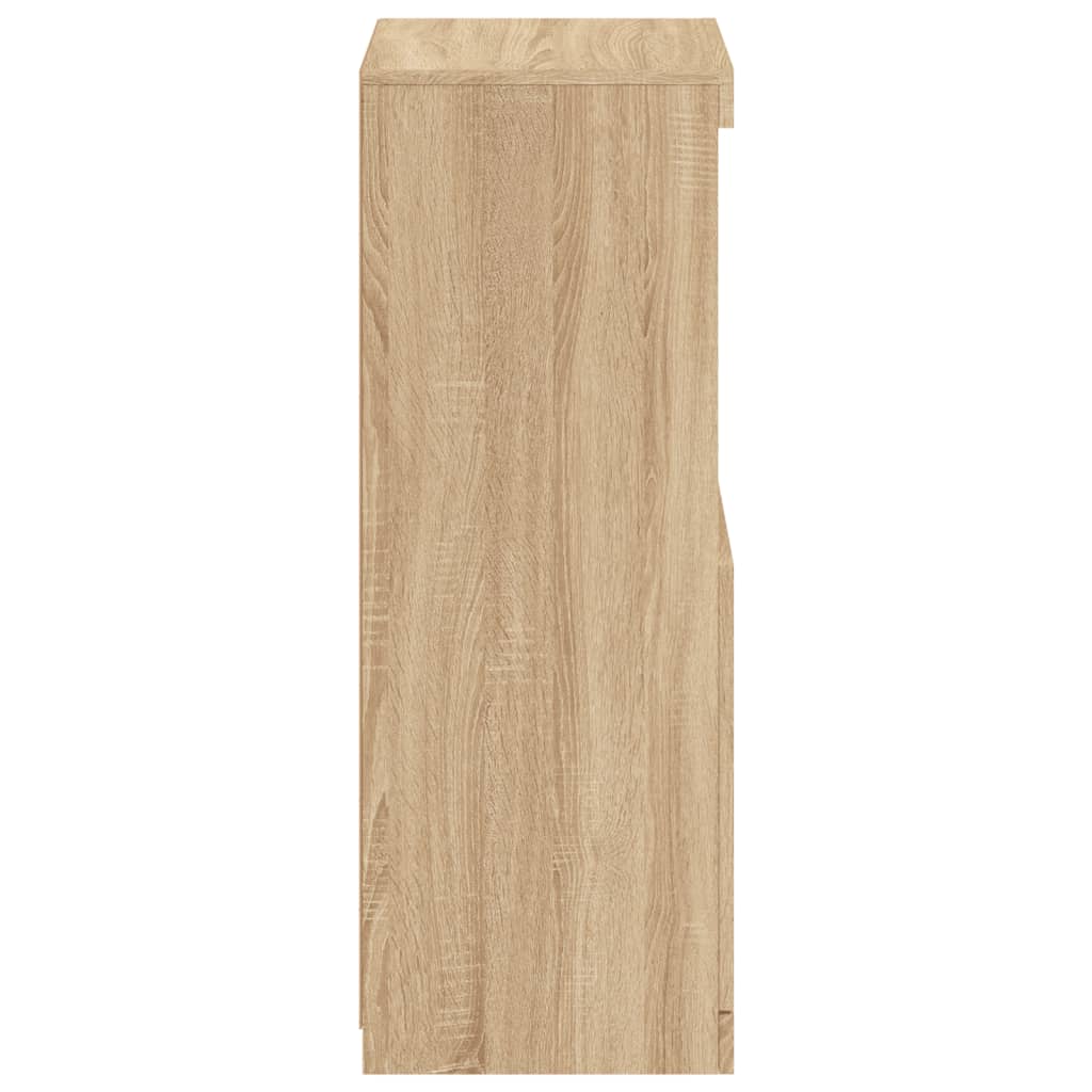 Skänk med LED-belysning sonoma-ek 41x37x100 cm