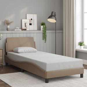 Bed Frame "Dover" Cappuccino 90x190 cm Faux Leather