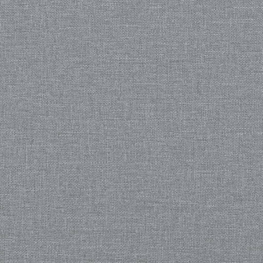 Bed Frame "Dover" Light Grey 120x200 cm Fabric